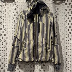 Lululemon Striped Hooded Jacket with Zipper